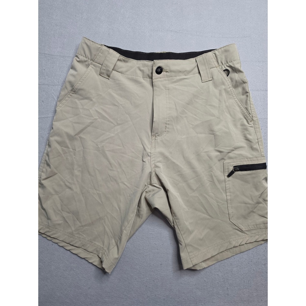 Trunks Multi Functional Cargo Shorts Men 30 Beige Stretch Zip Fly Hiking Outdoor